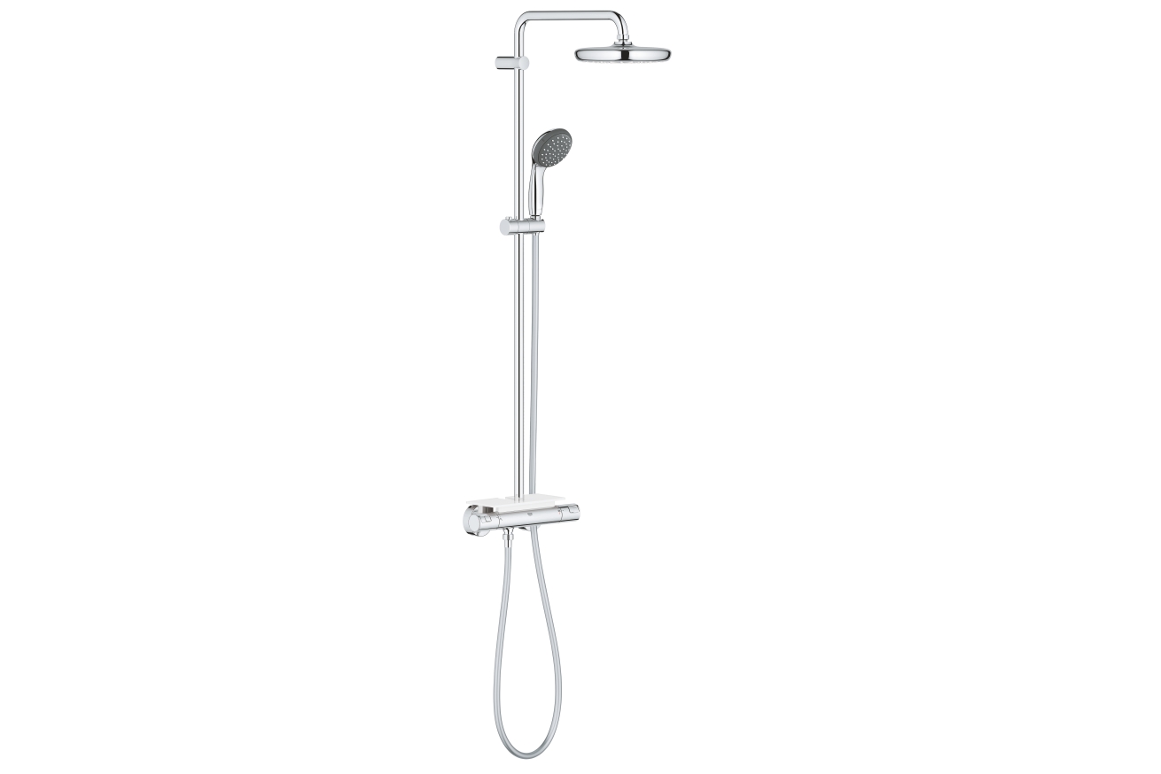 Душевая система GROHE Vitalio Start System 210 с термостатом для душа, хром (26814001)