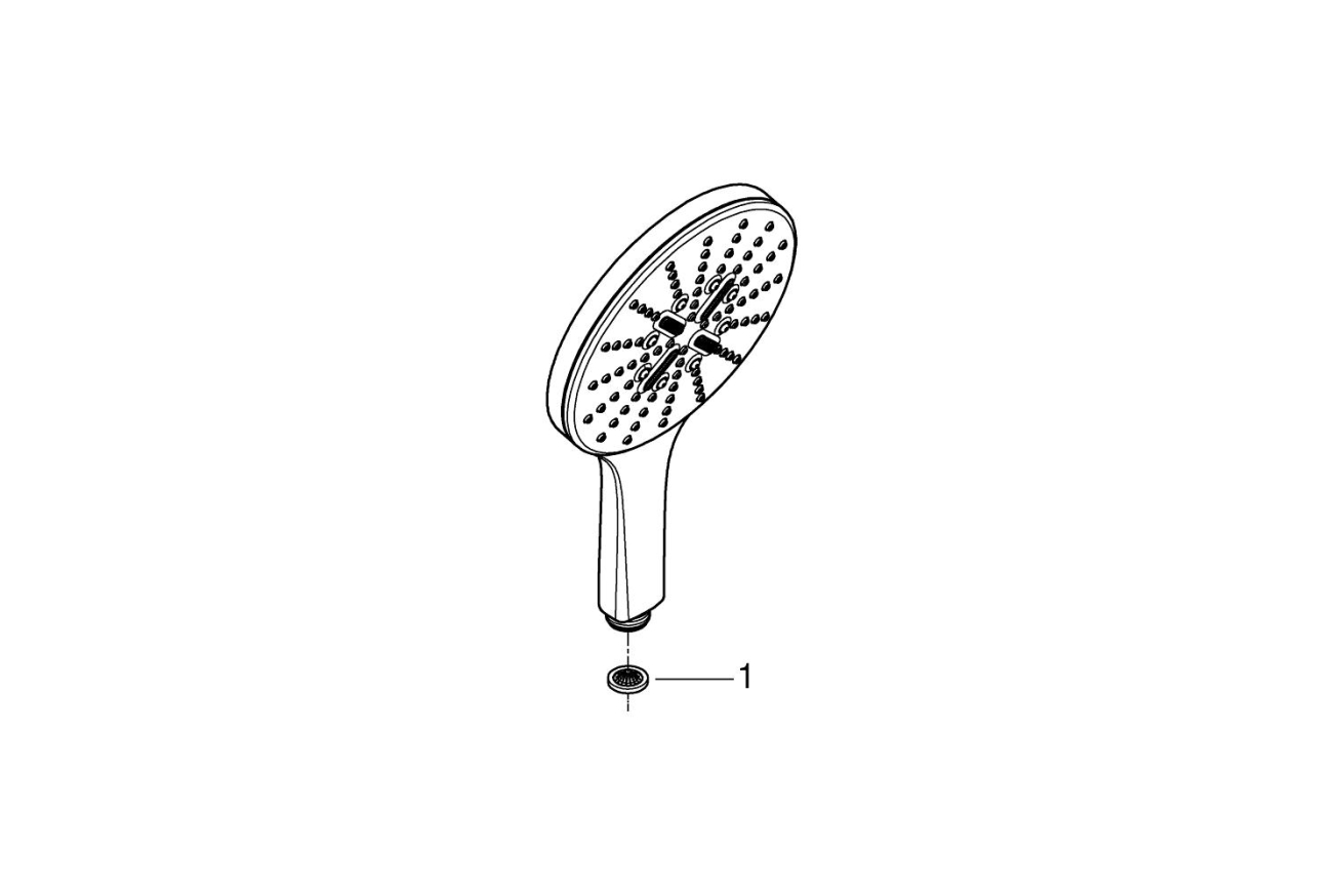 Ручной душ GROHE Rainshower SmartActive 150, 9,5 л/мин, 3 режима, хром (26590000)