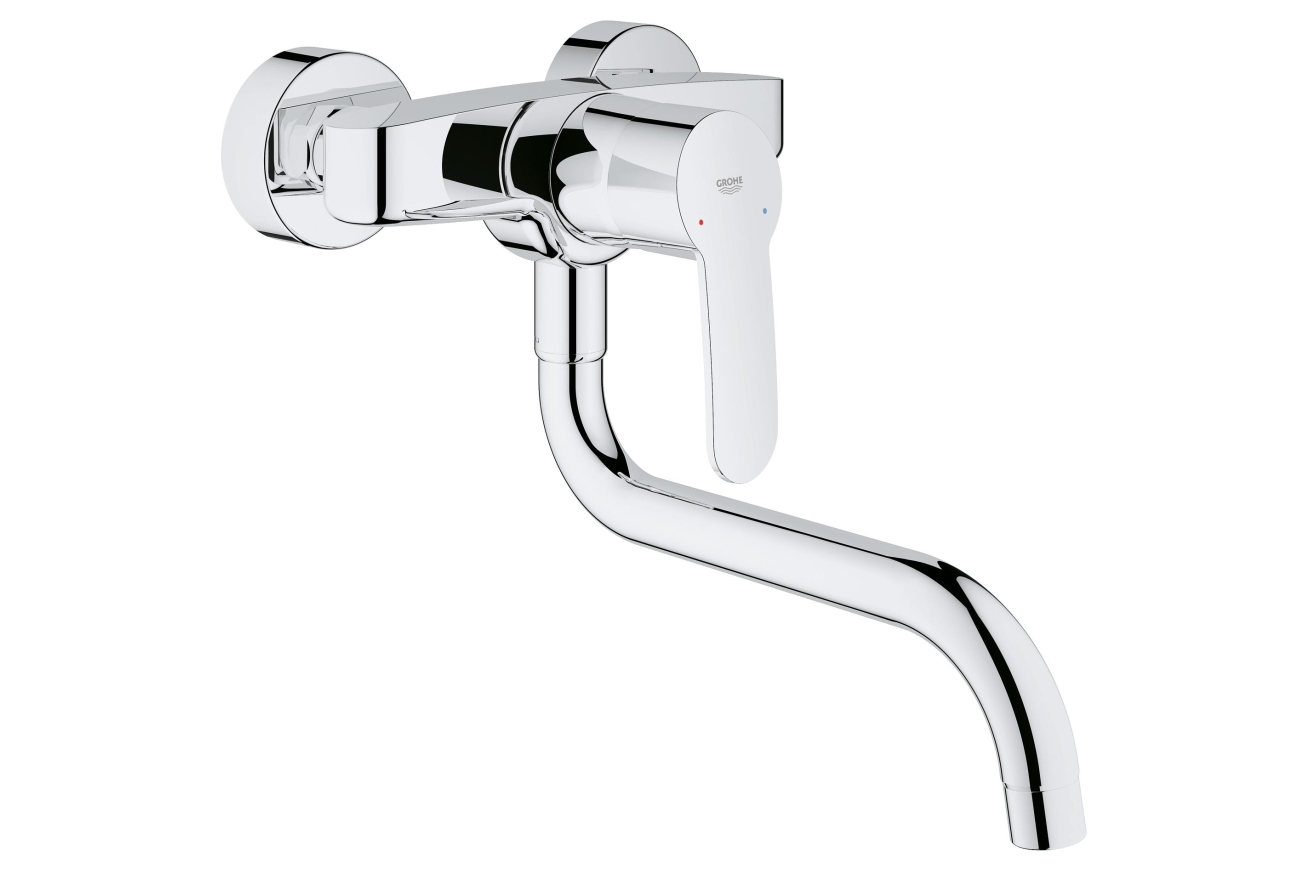 Смеситель для кухонной мойки GROHE Eurostyle Cosmopolitan настенный, хром (33982002)