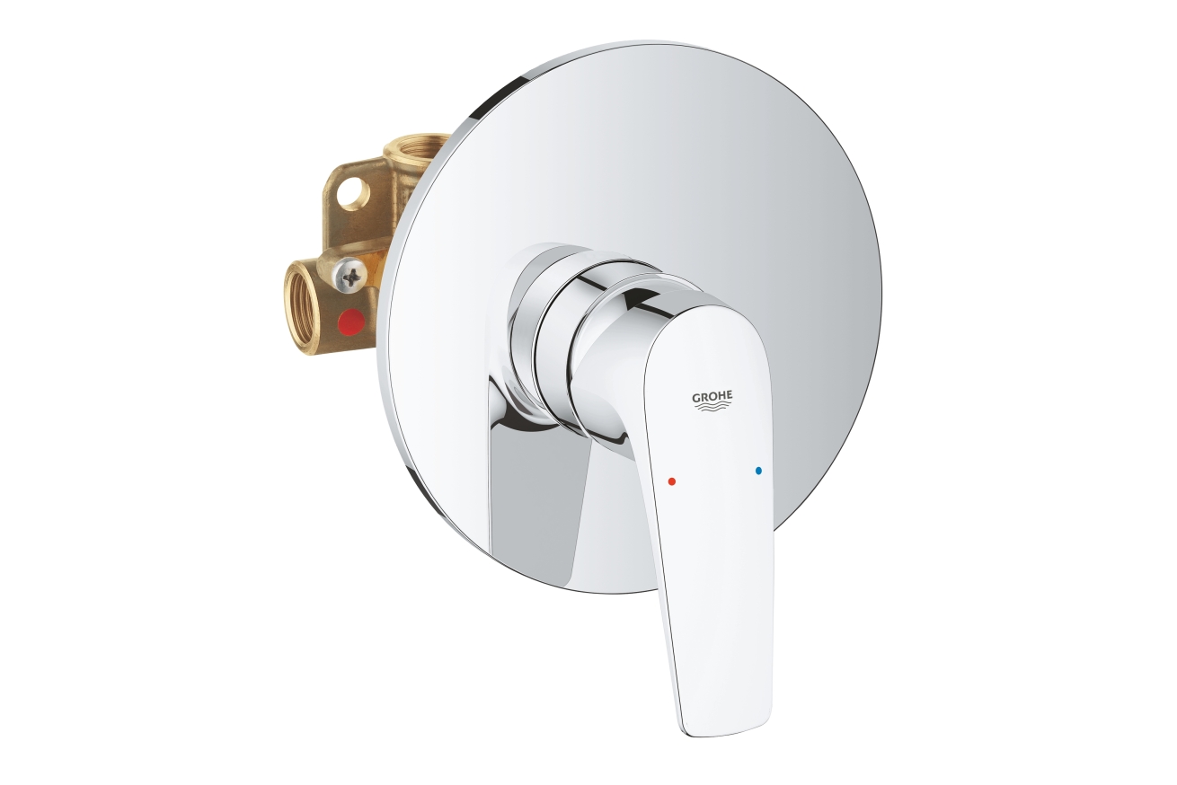Смеситель для душа GROHE BauFlow в комплекте с монтажной частью, хром (29112000)