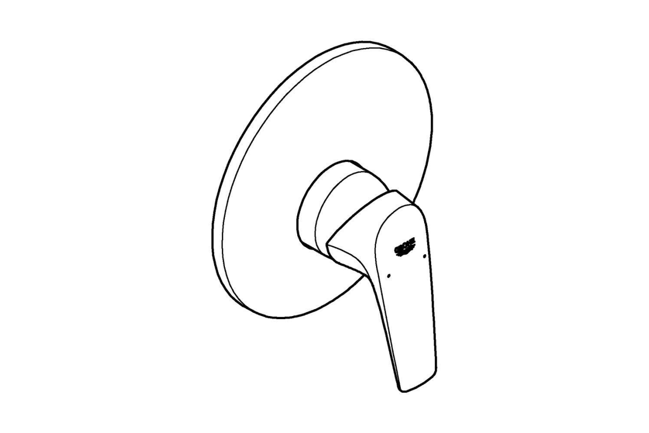 Смеситель для душа GROHE BauFlow в комплекте с монтажной частью, хром (29112000)