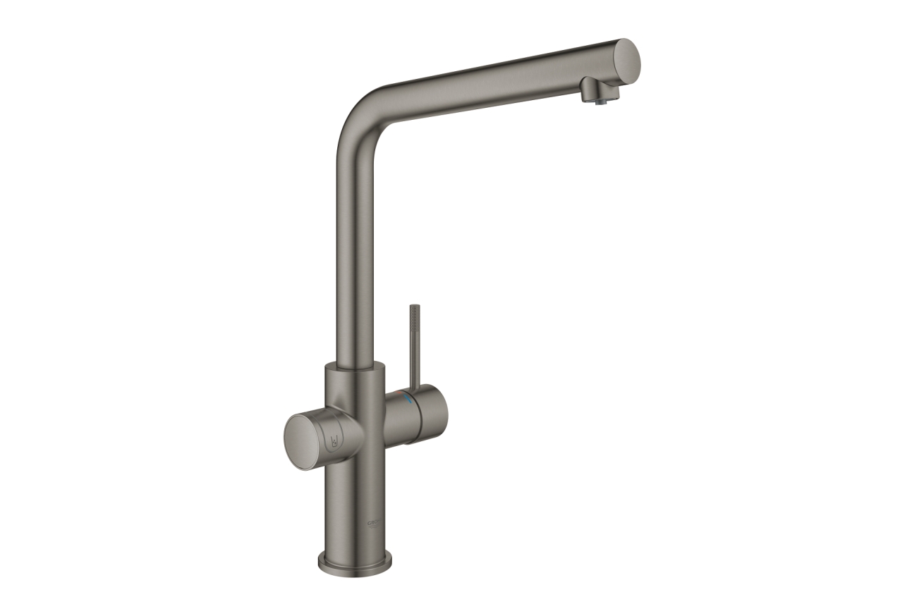 Смеситель для кухни GROHE Blue Home с системой фильтрации, охлаждения и газирования воды, Wi-Fi, темный графит матовый (31454AL1)