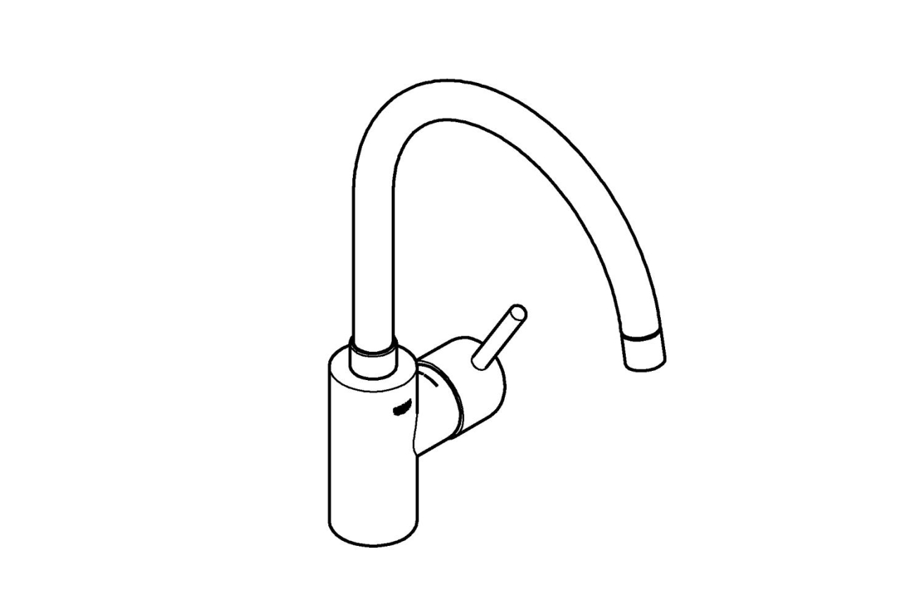 Смеситель для кухни GROHE Concetto, суперсталь (32661DC3)