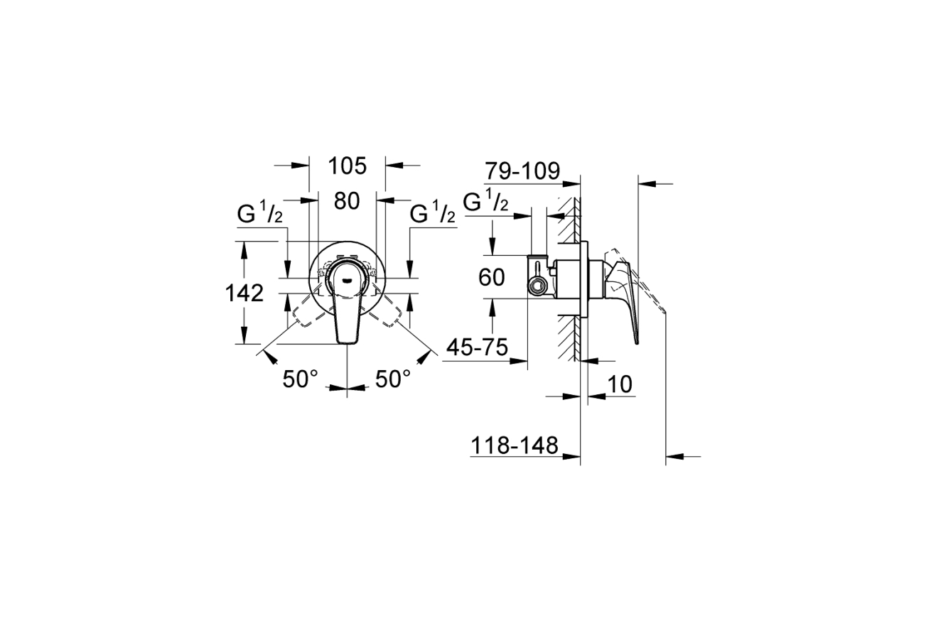 Душевой набор GROHE , (124900)