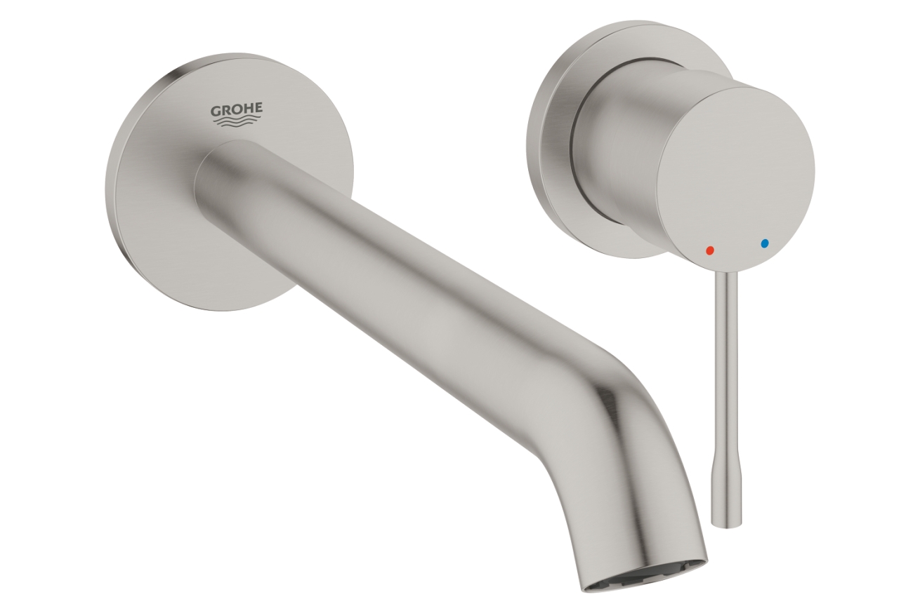 Внешняя часть смесителя для раковины GROHE Essence скрытого монтажа, на 2 отверстия, L-Size, суперсталь (29193DC1)