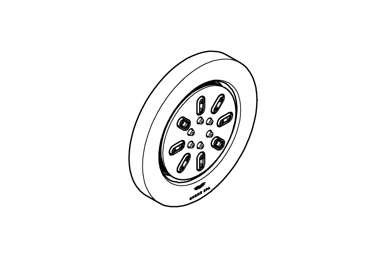 Боковой душ GROHE Rainshower Aqua, круглый, 2 режима струи, теплый закат глянцевый (26801DA0)