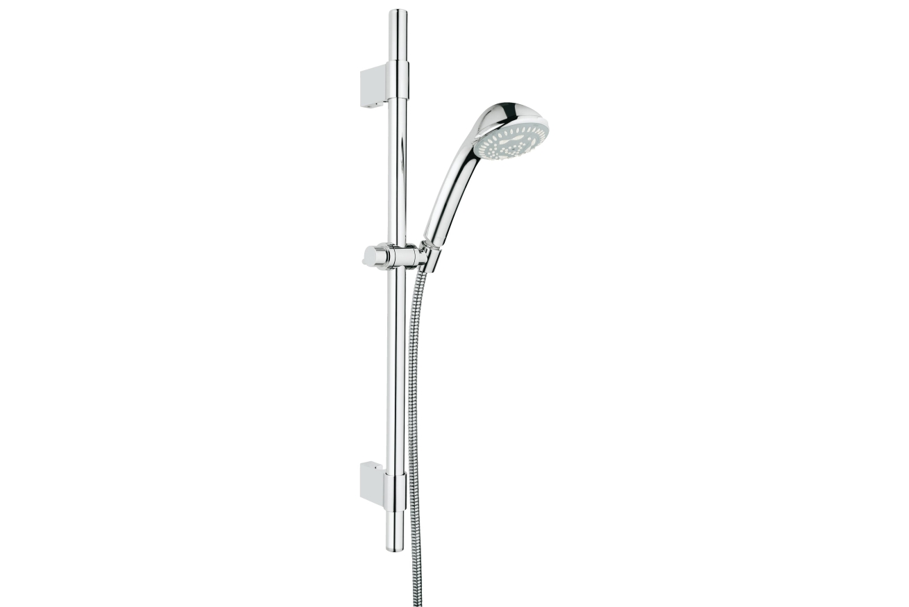 Душевой гарнитур GROHE Relexa Massage 100, 4 режима струи, душевая штанга 600 мм, 7.5 л/мин, хром (28945000)