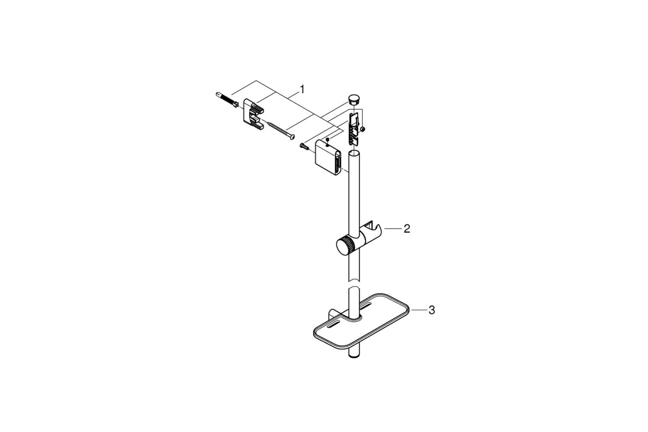 Душевая штанга GROHE Rainshower SmartActive 900 мм, хром (26603000)