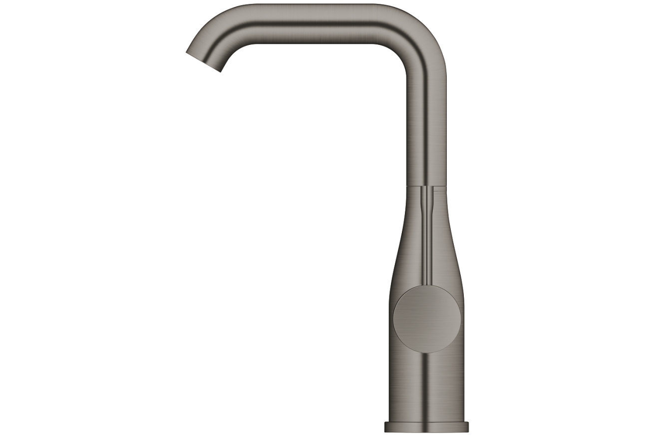 Смеситель для раковины GROHE Essence с донным клапаном, L-Size, темный графит матовый (24174AL1)
