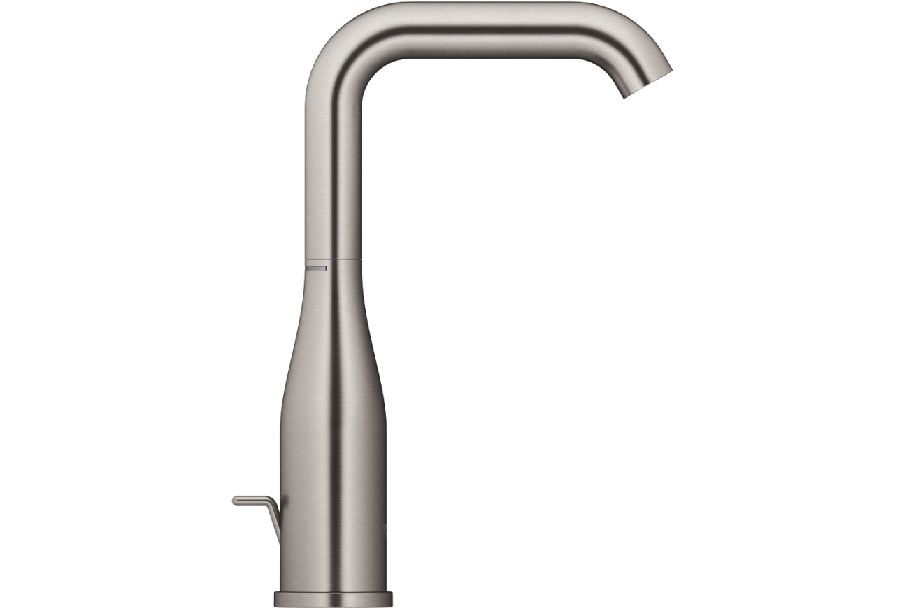 Смеситель для раковины GROHE Essence с донным клапаном, L-Size, темный графит матовый (24174AL1)