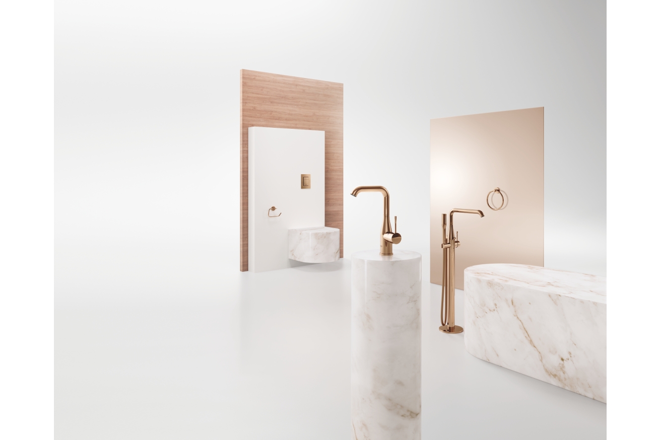 Смеситель для раковины GROHE Essence с донным клапаном, L-Size, темный графит матовый (24174AL1)