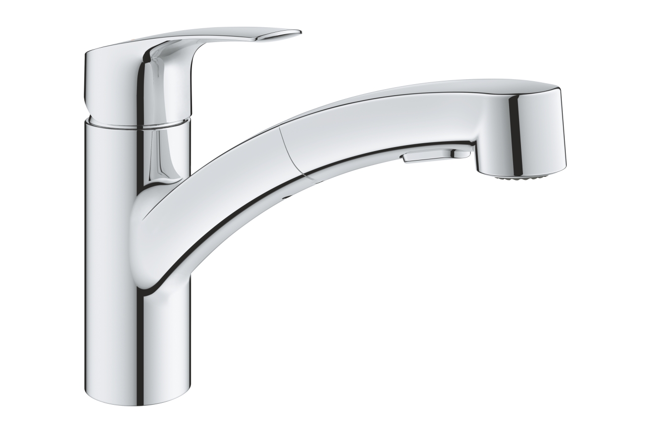 Смеситель для кухонной мойки GROHE Eurosmart с вытяжным душем, хром (30305001)