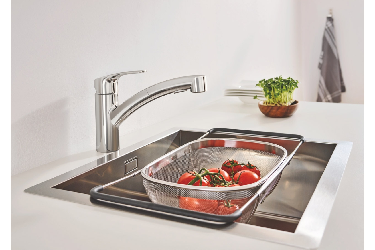 Смеситель для кухонной мойки GROHE Eurosmart с вытяжным душем, хром (30305001)