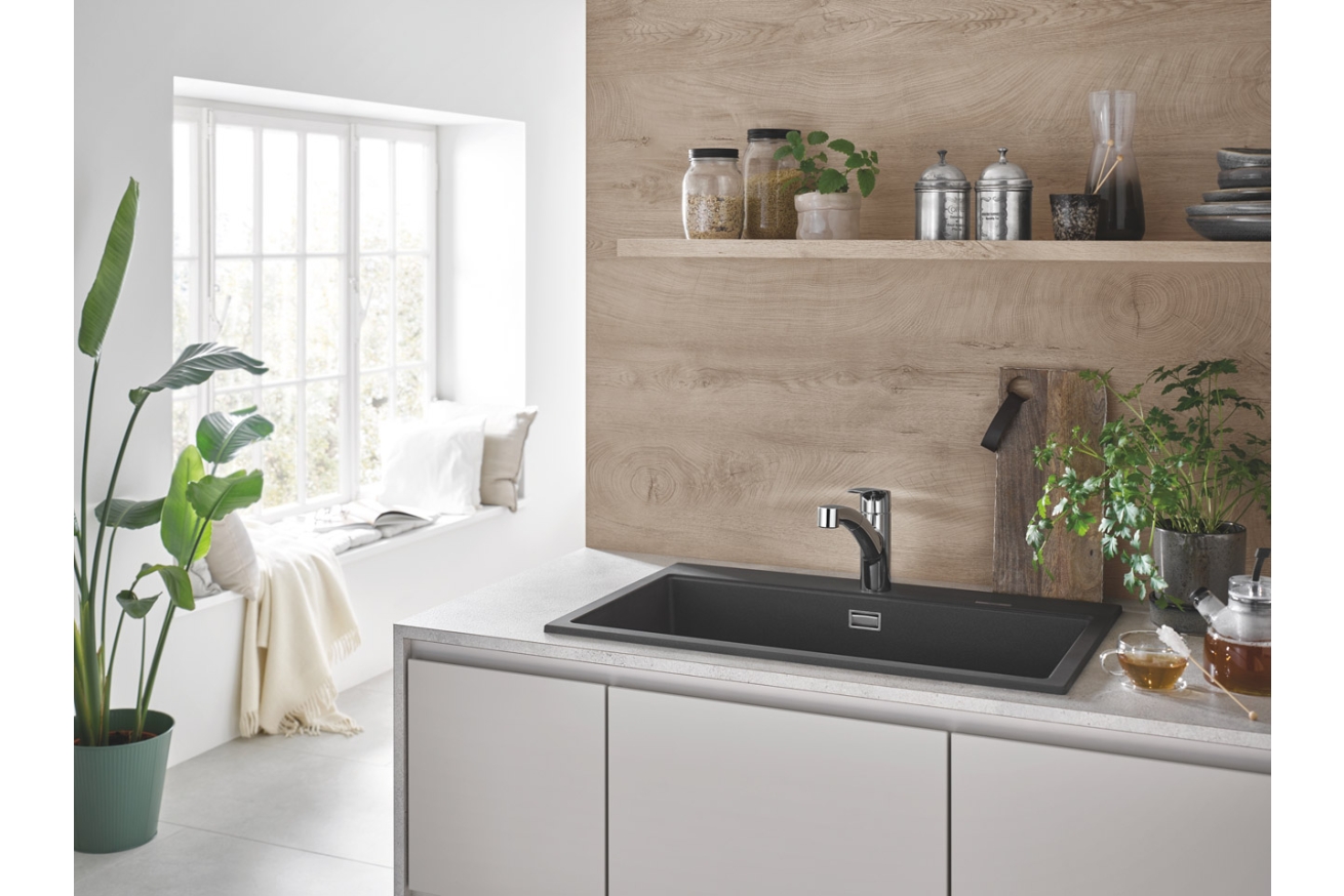 Смеситель для кухонной мойки GROHE Eurosmart с вытяжным душем, хром (30305001)