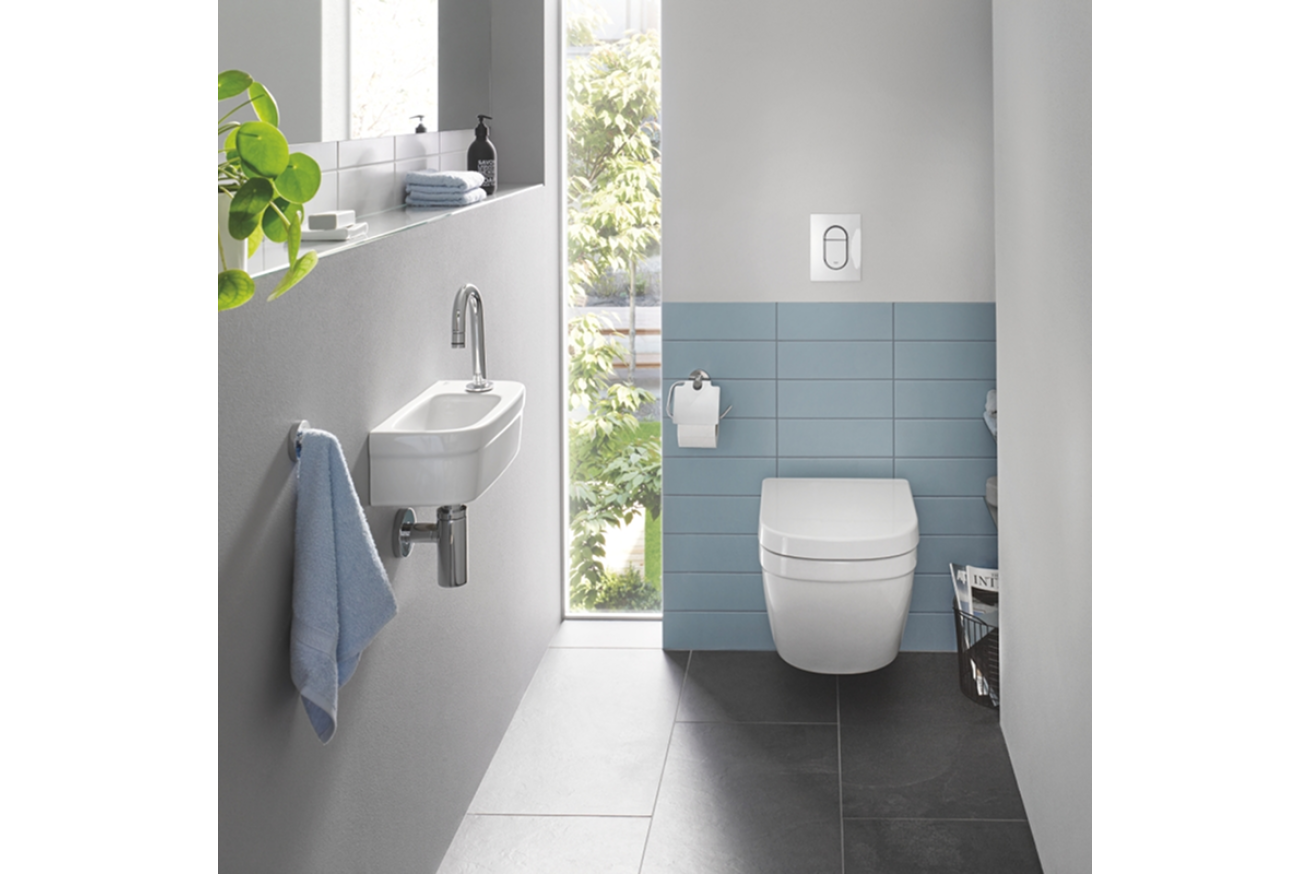 Подвесной унитаз GROHE Euro Ceramic с сиденьем, альпин-белый (NW0355)