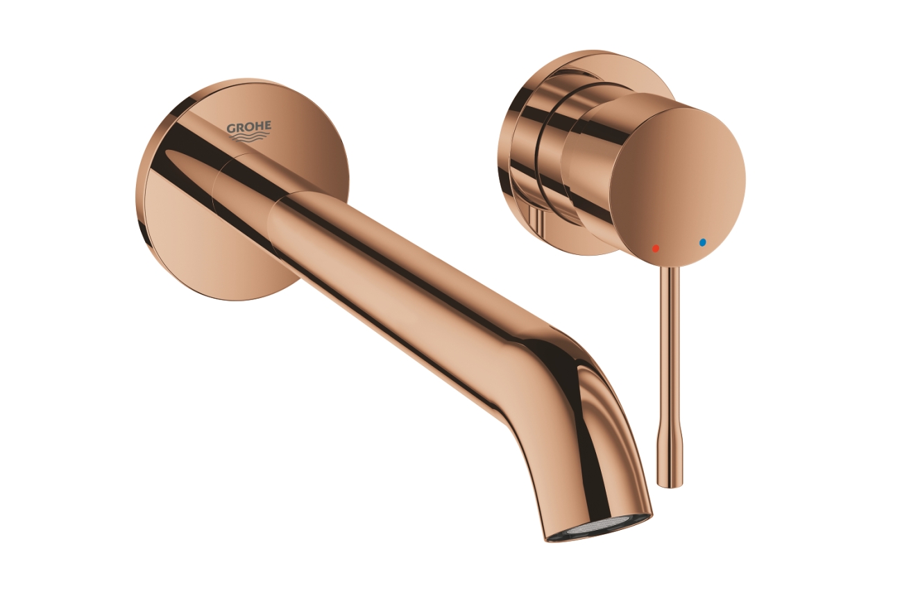 Внешняя часть смесителя для раковины GROHE Essence скрытого монтажа, на 2 отверстия, L-Size, теплый закат глянец (29193DA1)