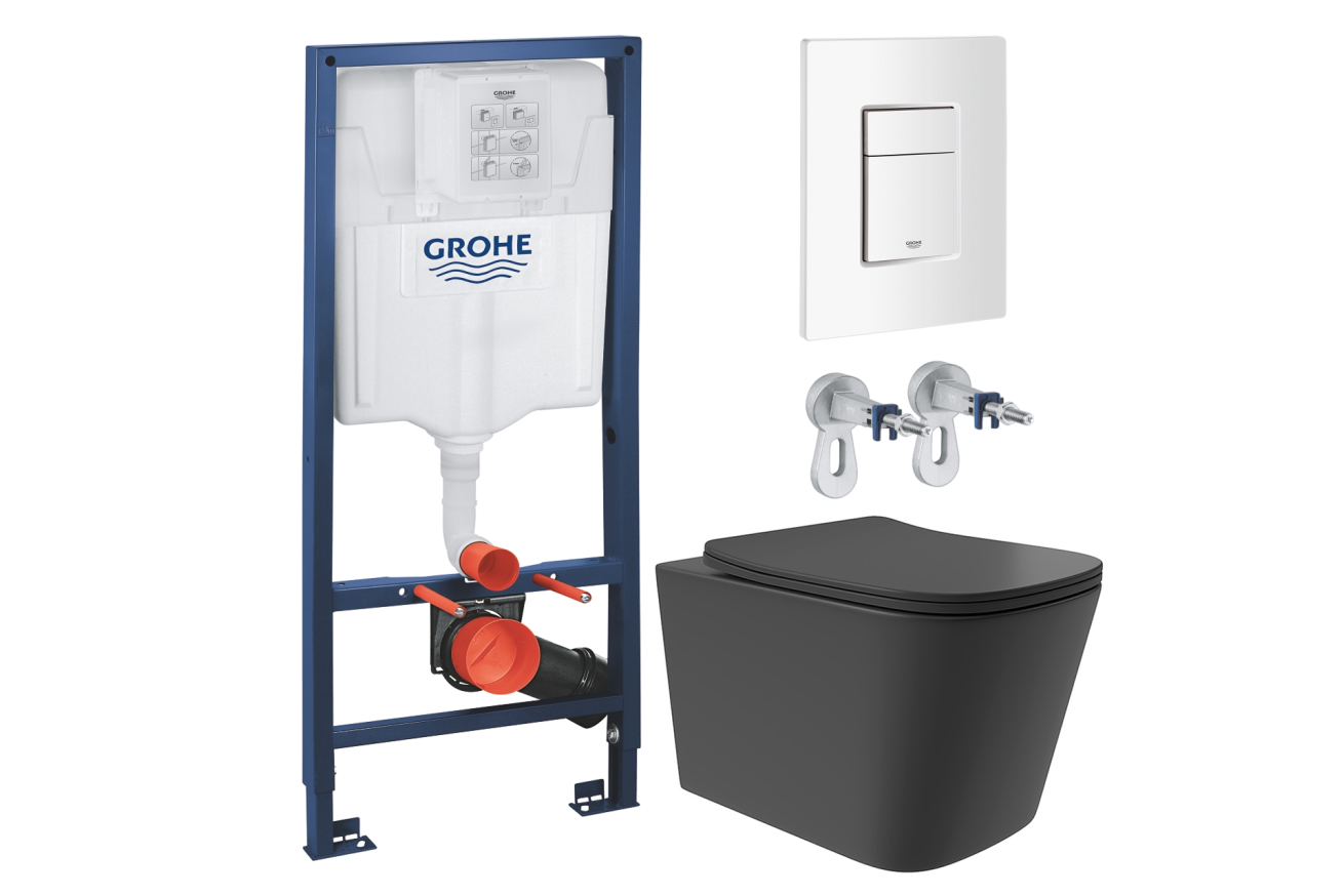 Комплект инсталляции GROHE Rapid SL 38772SH0 с унитазом Aqueduto MACIO Plus MACТ0240 и раковиной Aqueduto ESPIRAL ESP0340 (NW0396)