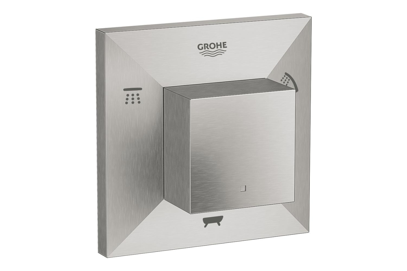 Внешняя часть переключателя потоков GROHE Allure Brilliant на 3 положения, суперсталь (19798DC0)