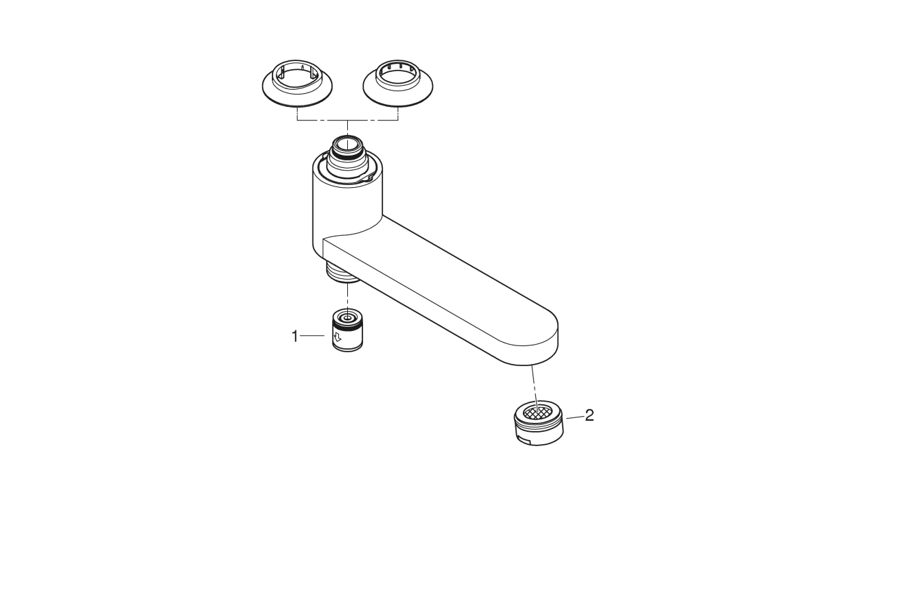 Излив для смесителя GROHE, хром (13450000)