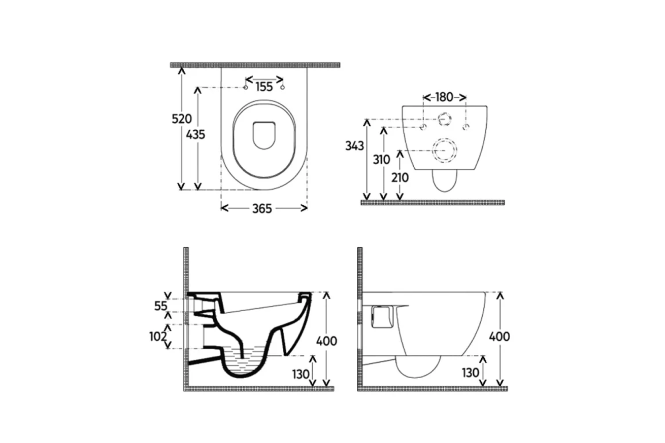 Комплект инсталляции GROHE Solido 38811KF0 с унитазом AQUAme AQM2011 и сиденьем с микролифтом (NW0302)