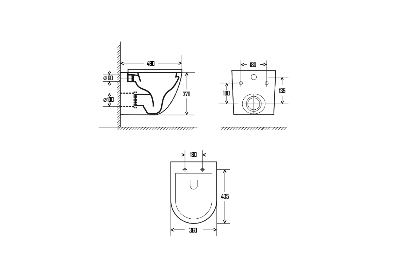 Комплект инсталляции GROHE NW0145/S с унитазом AQUAme AQM2002 и сиденьем с микролифтом (NW0182/S)