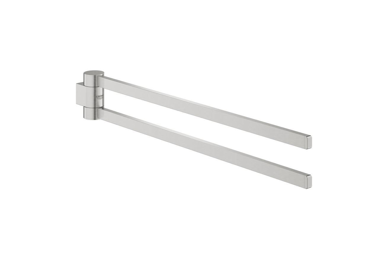 Держатель для полотенца GROHE Selection 400 мм, двойной, поворотный, суперсталь (41063DC0)