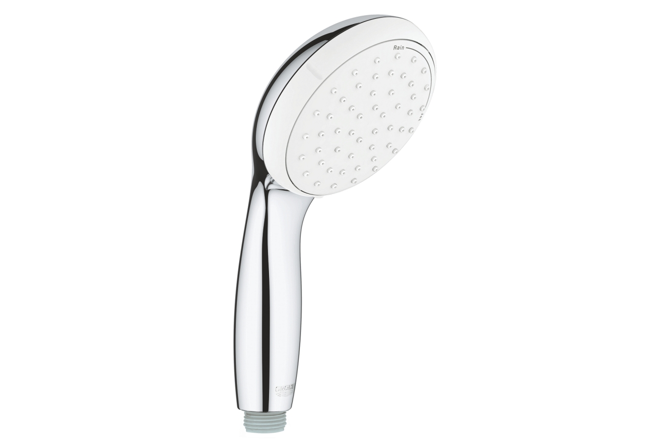 Душевой гарнитур GROHE Tempesta 100, 2 режима струи, душевая штанга 600 мм, 5,7 л/мин, хром/белый (2759810E)
