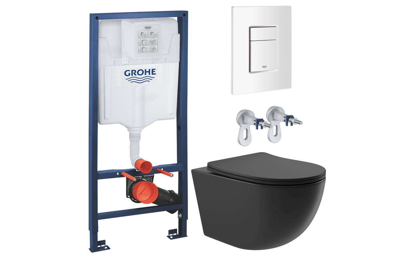 Комплект инсталляции GROHE Rapid SL 38772SH0 с унитазом Aqueduto OVO OVO0140 и раковиной Aqueduto ESPIRAL ESP0340 (NW0384)