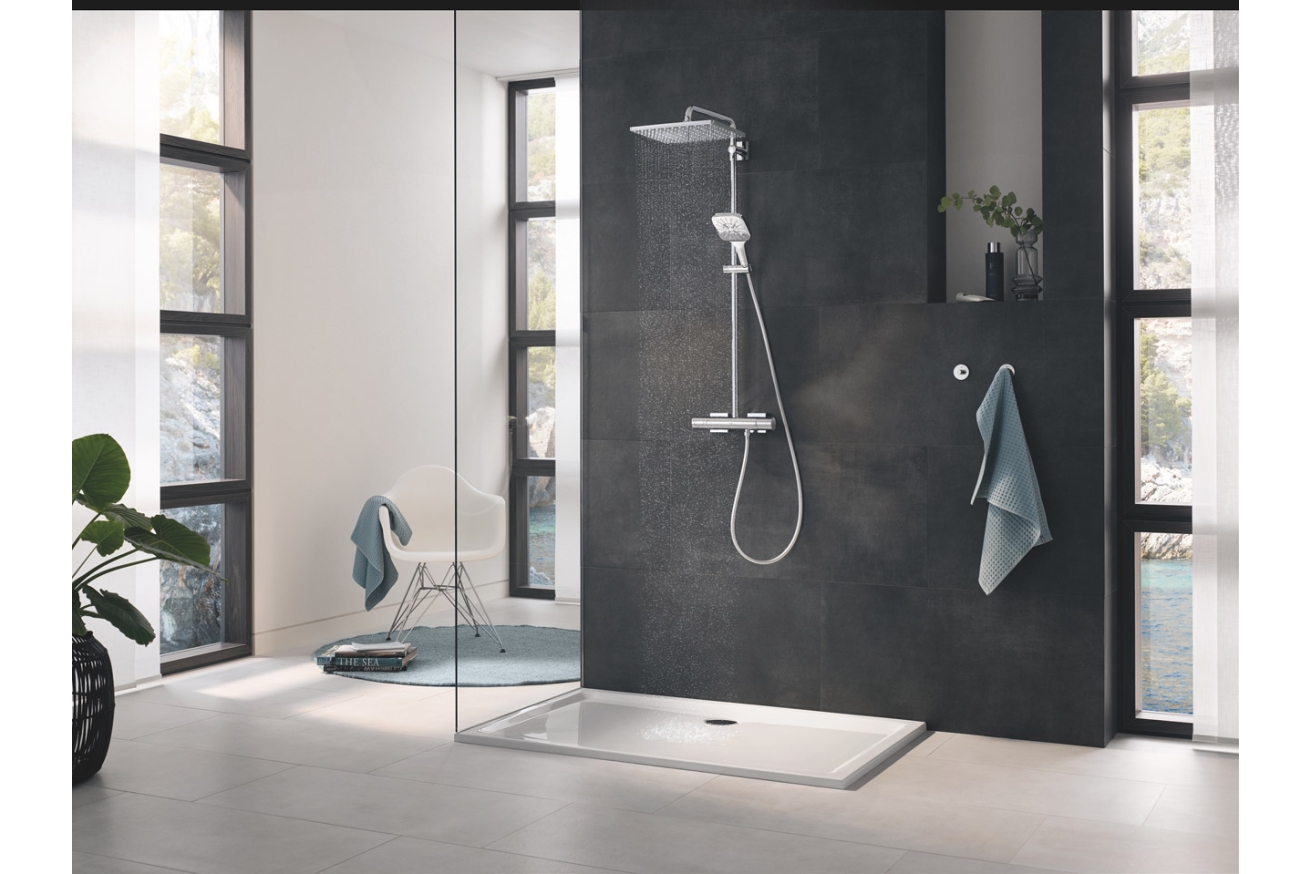 Душевая система GROHE Rainshower SmartActive 310 Cube с термостатом для душа, хром (26649000)