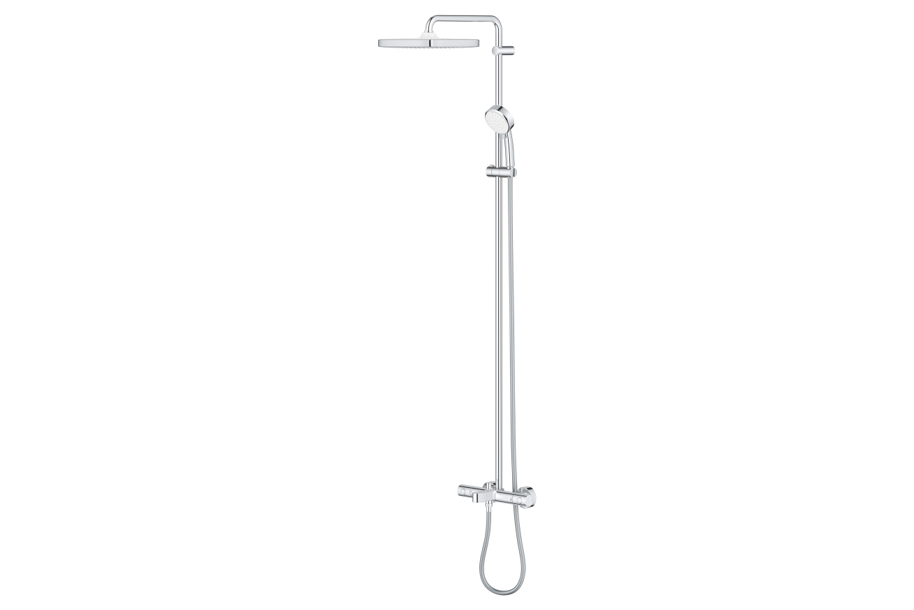 Душевая система GROHE Tempesta Cosmopolitan System 250 Cube с термостатом для ванны, хром (26691000)