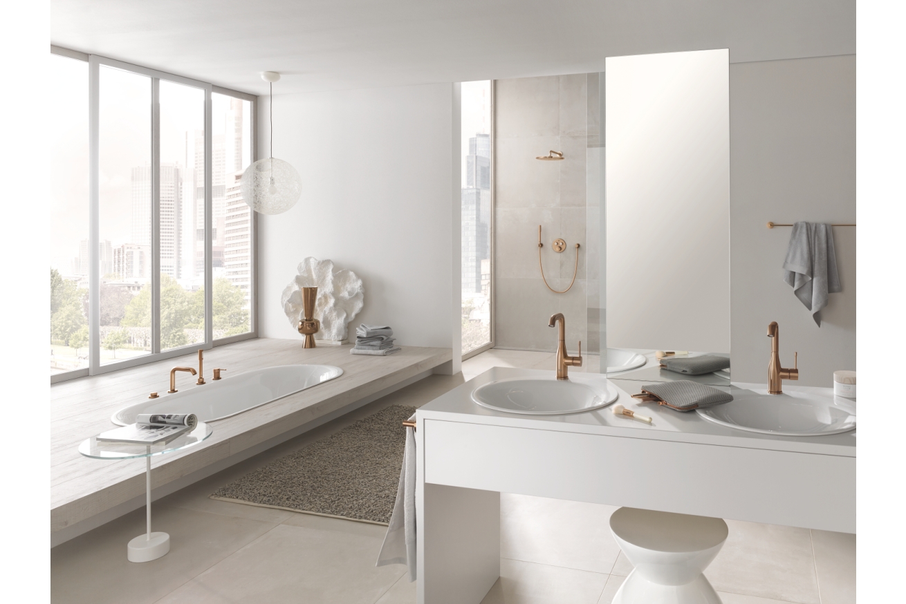 Смеситель для раковины GROHE Essence с донным клапаном, L-size, теплый закат матовый (24174DL1)