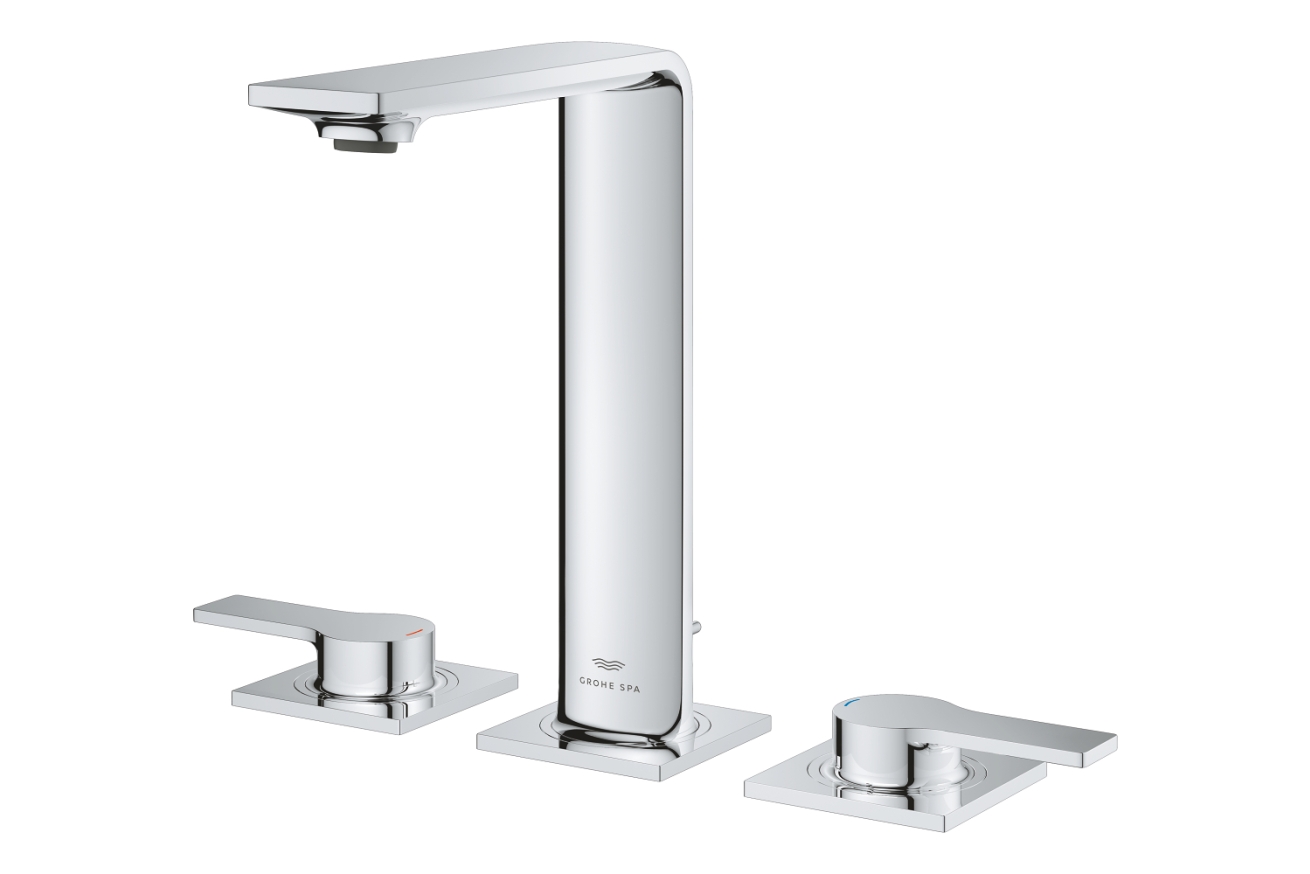 Смеситель для раковины GROHE Allure на 3 отверстия, с донным клапаном, M-Size, хром (20188001)