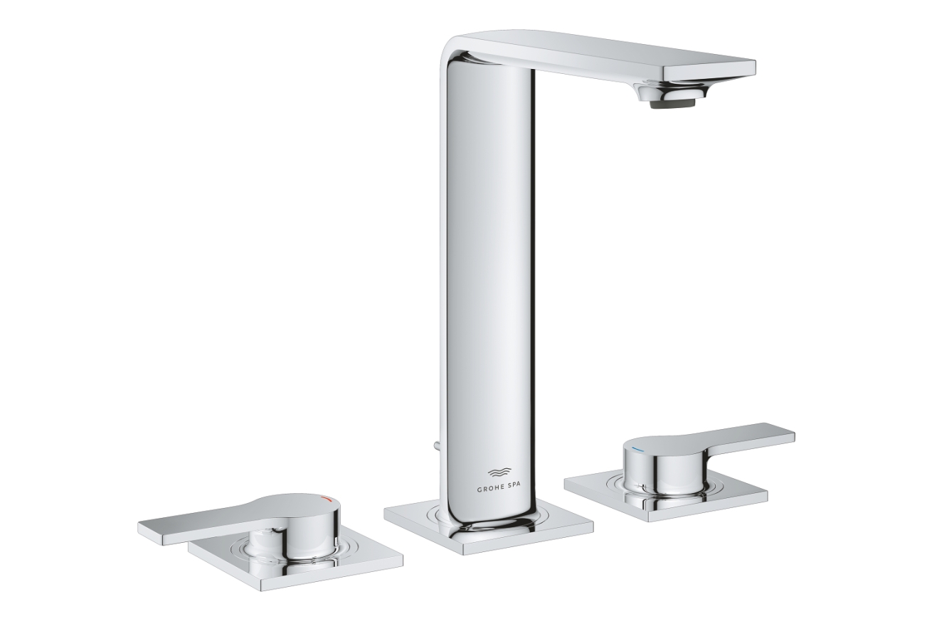 Смеситель для раковины GROHE Allure на 3 отверстия, с донным клапаном, M-Size, хром (20188001)