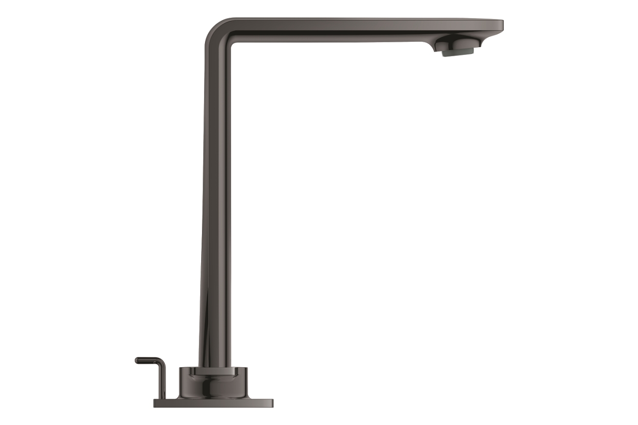 Смеситель для раковины GROHE Allure на 3 отверстия, с донным клапаном, M-Size, темный графит глянец (20188A01)