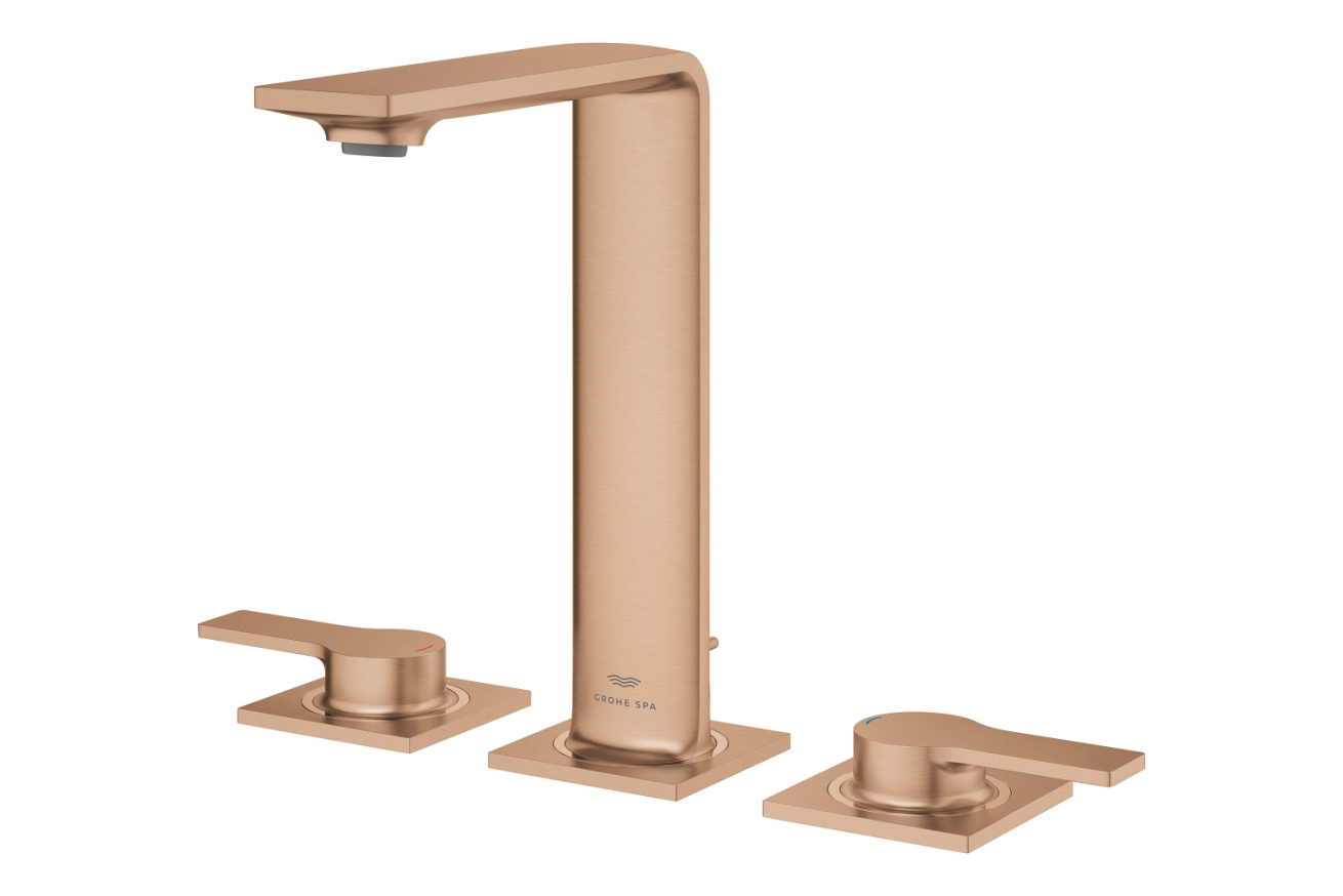 Смеситель для раковины GROHE Allure на 3 отверстия, с донным клапаном, M-Size, теплый закат матовый (20188DL1)