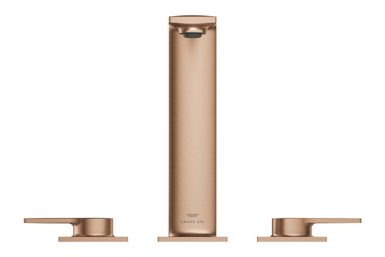 Смеситель для раковины GROHE Allure на 3 отверстия, с донным клапаном, M-Size, теплый закат матовый (20188DL1)