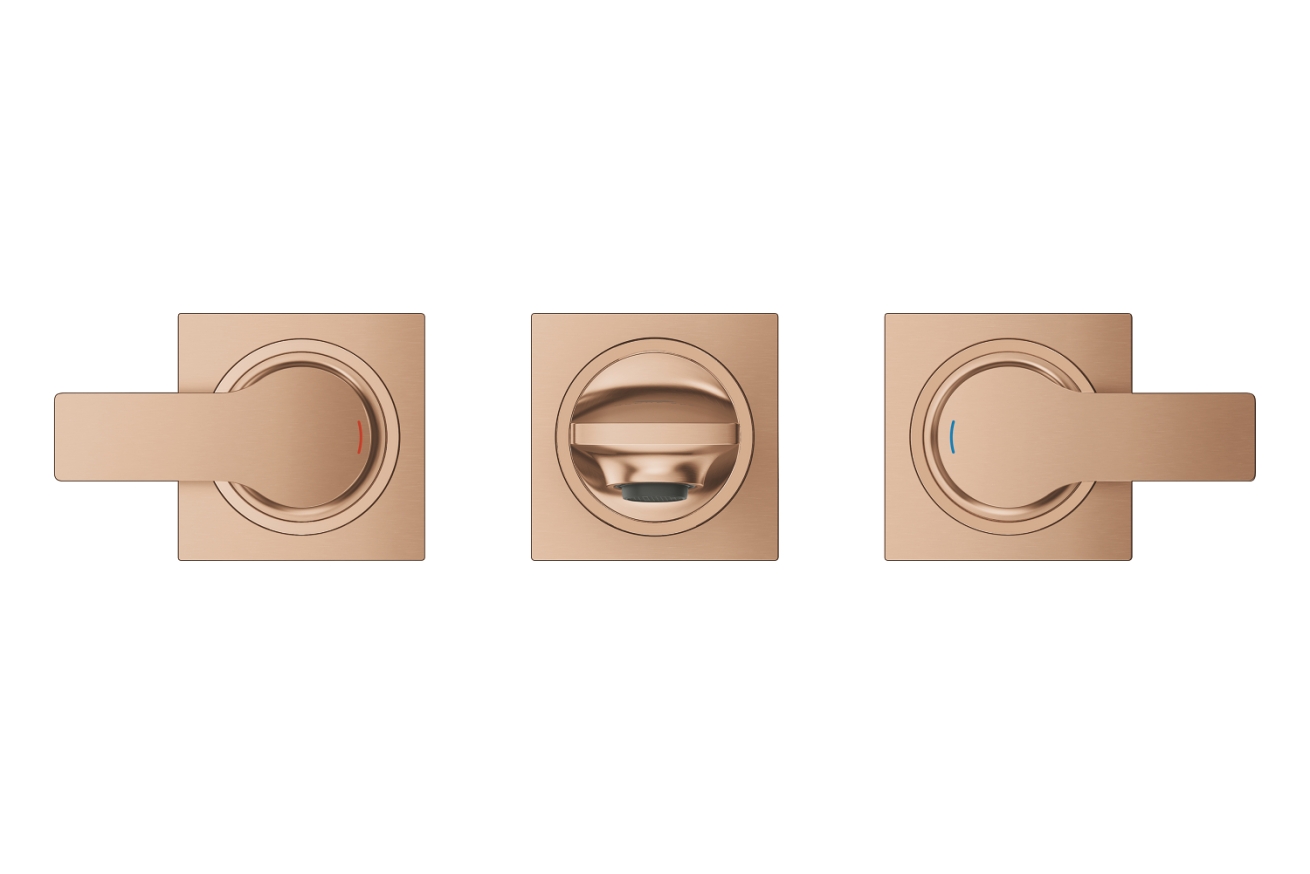 Внешняя часть смесителя для раковины GROHE Allure скрытого монтажа, на 3 отверстия, S-Size, теплый закат матовый (20189DL2)