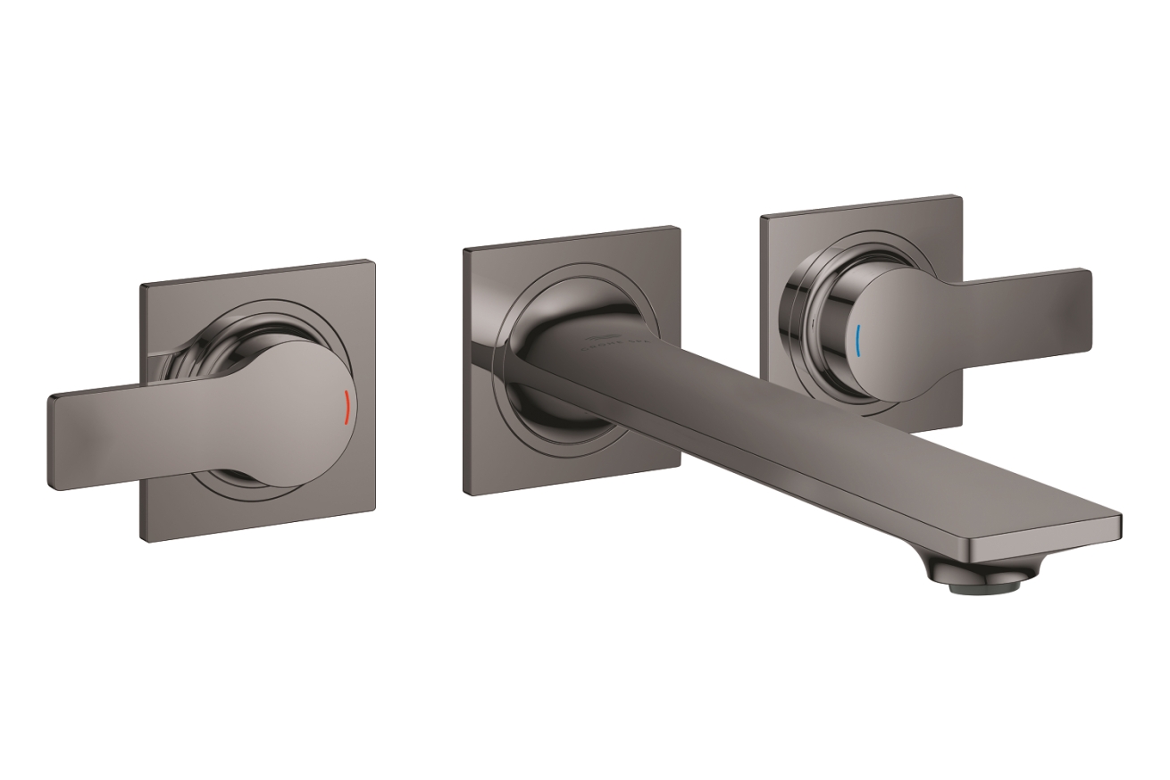 Внешняя часть смесителя для раковины GROHE Allure скрытого монтажа, на 3 отверстия, M-Size, темный графит глянец (20193A02)