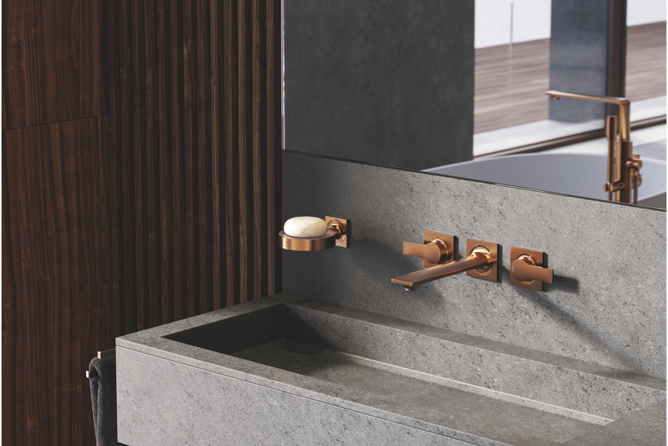 Внешняя часть смесителя для раковины GROHE Allure скрытого монтажа, на 3 отверстия, M-Size, теплый закат матовый (20193DL2)