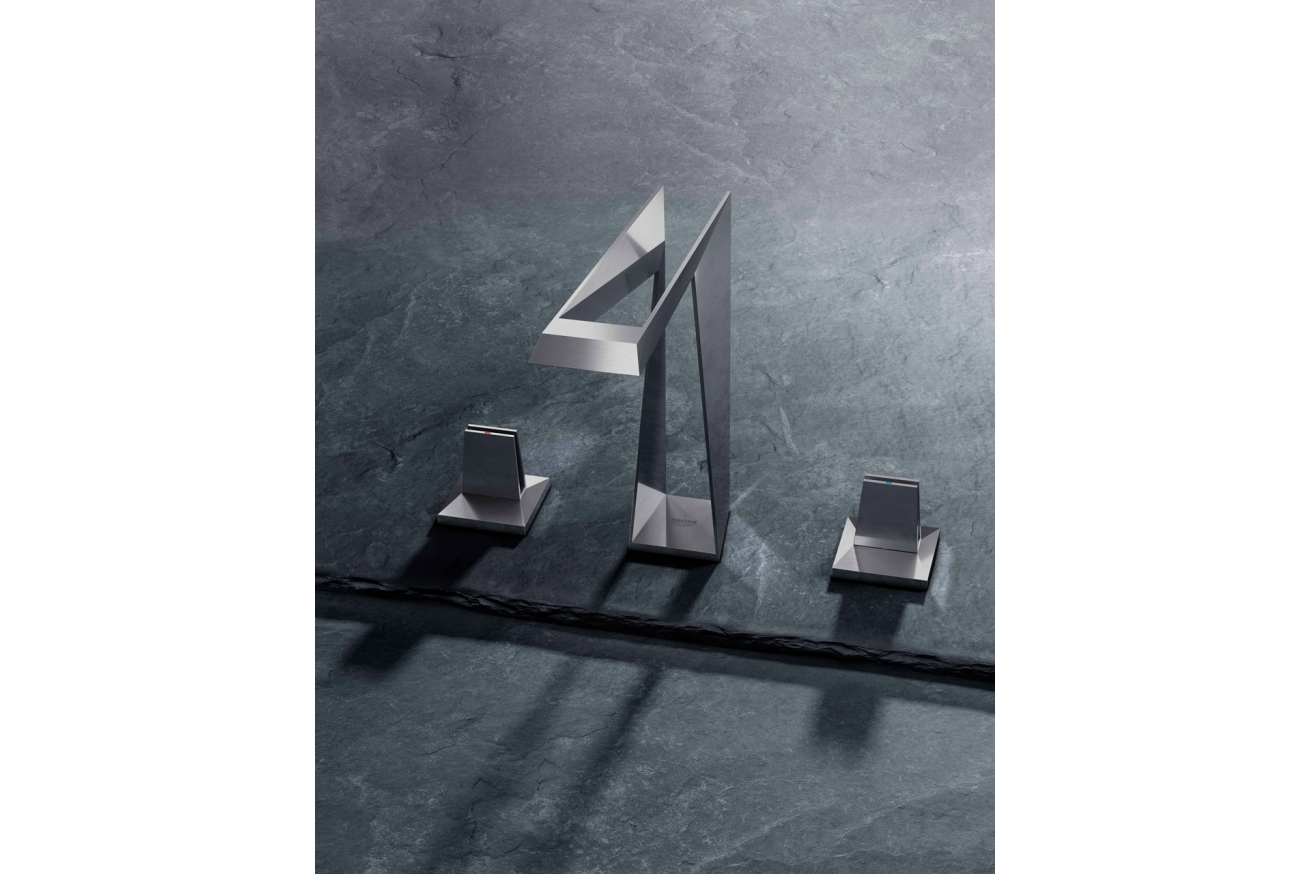 Смеситель для раковины GROHE Allure Brilliant Icon 3D на 3 отверстия, нержавеющая сталь (20603SD0)