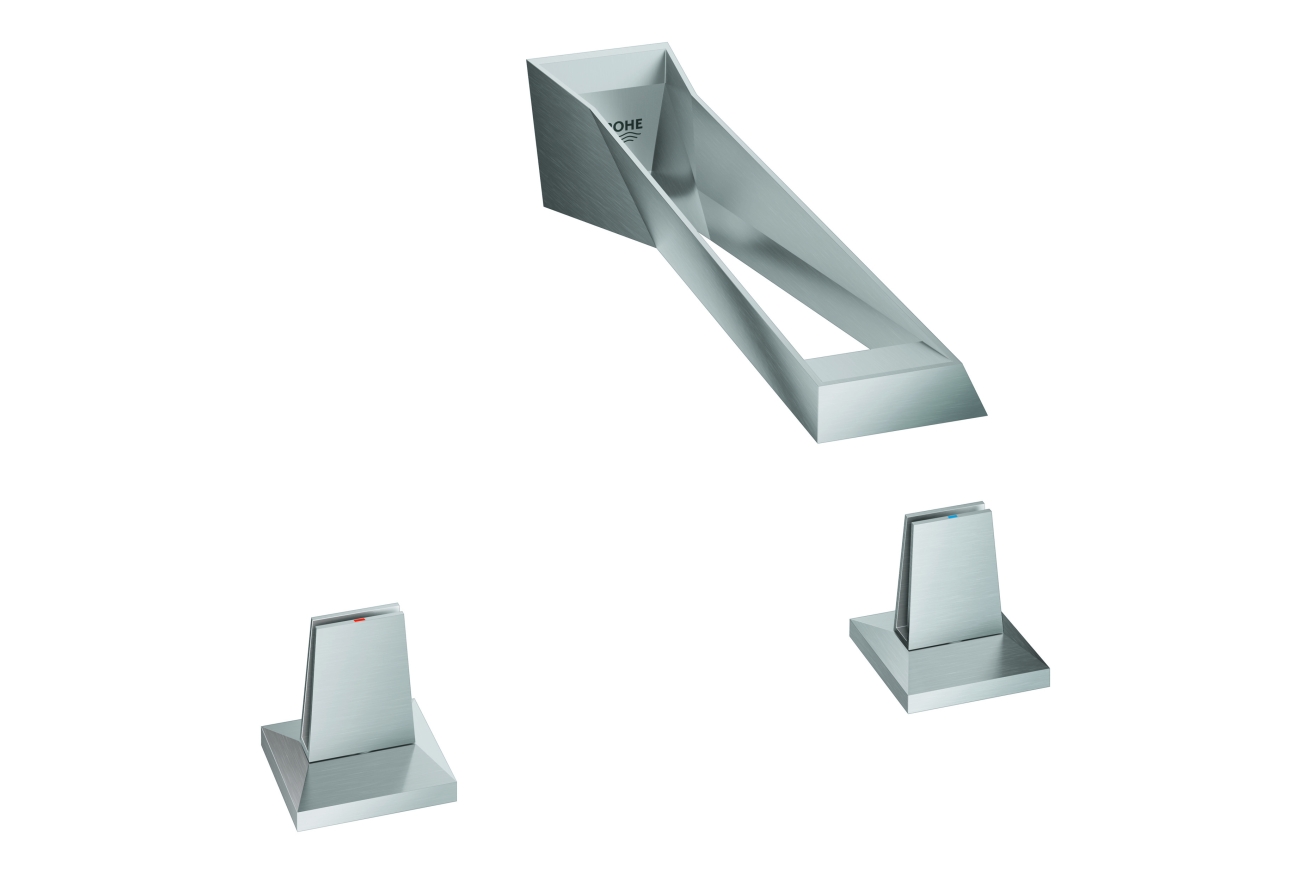 Смеситель для раковины GROHE Allure Brilliant Icon 3D на 3 отверстия, нержавеющая сталь (20608SD0)
