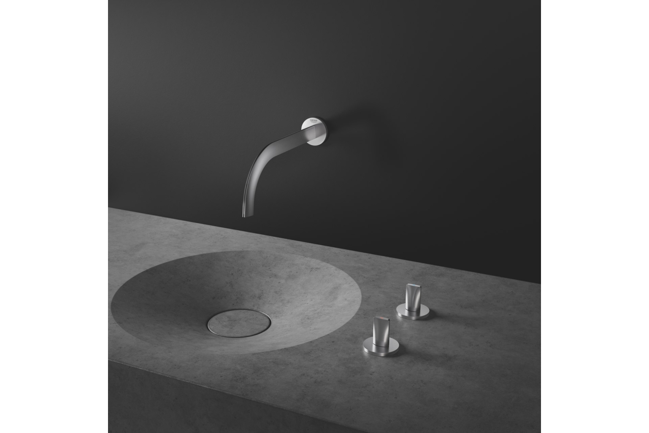 Смеситель для раковины GROHE Atrio Icon 3D двухвентильный на 3 отверстия, нержавеющая сталь (20614SD0)