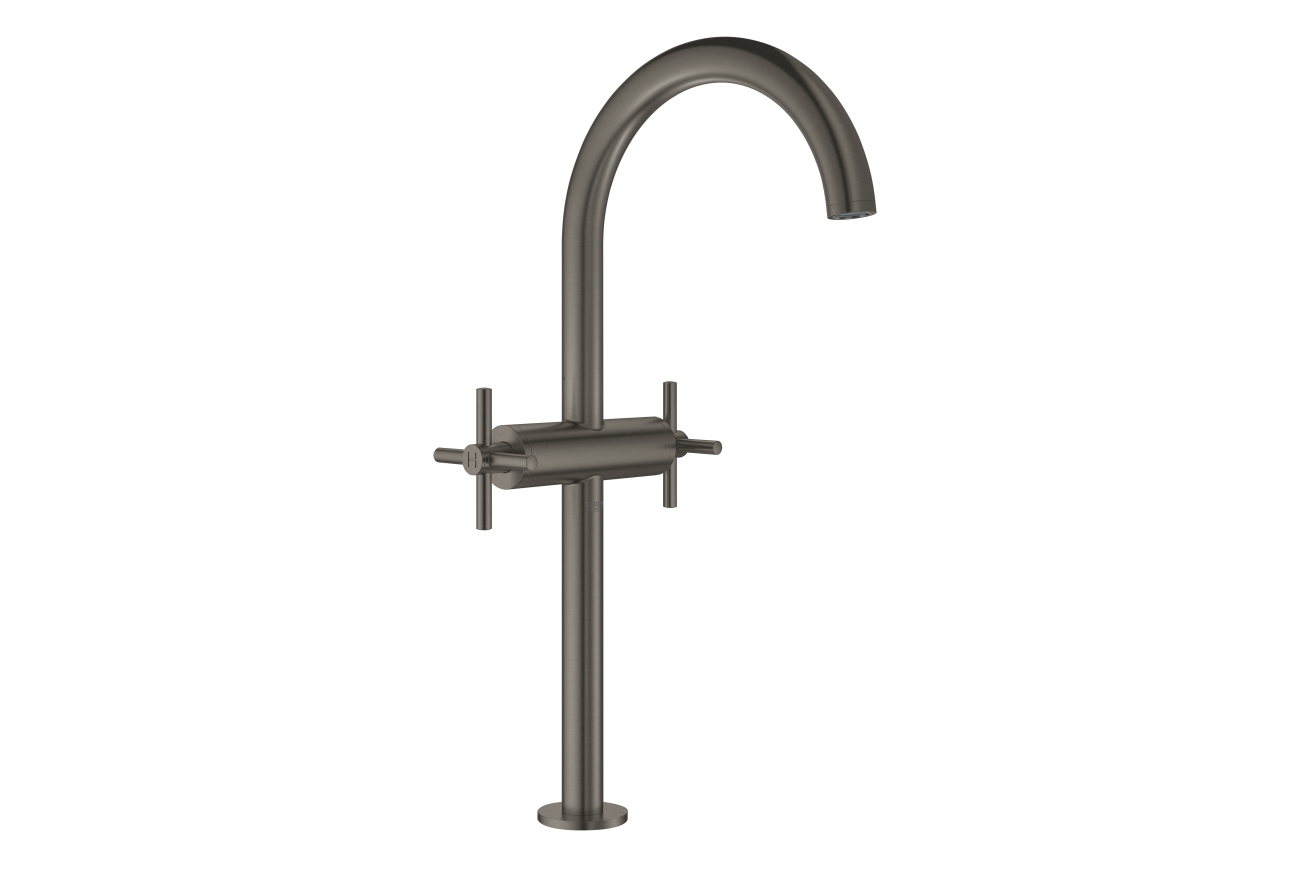 Смеситель для раковины GROHE Atrio двухвентильный, XL-Size, темный графит матовый (21044AL3)