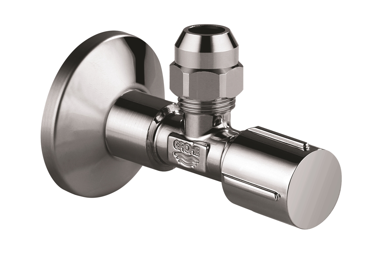 Вентиль угловой GROHE 1/2 дюйма-3/8 дюйма, 1 шт, темный графит, глянец (22037A00)
