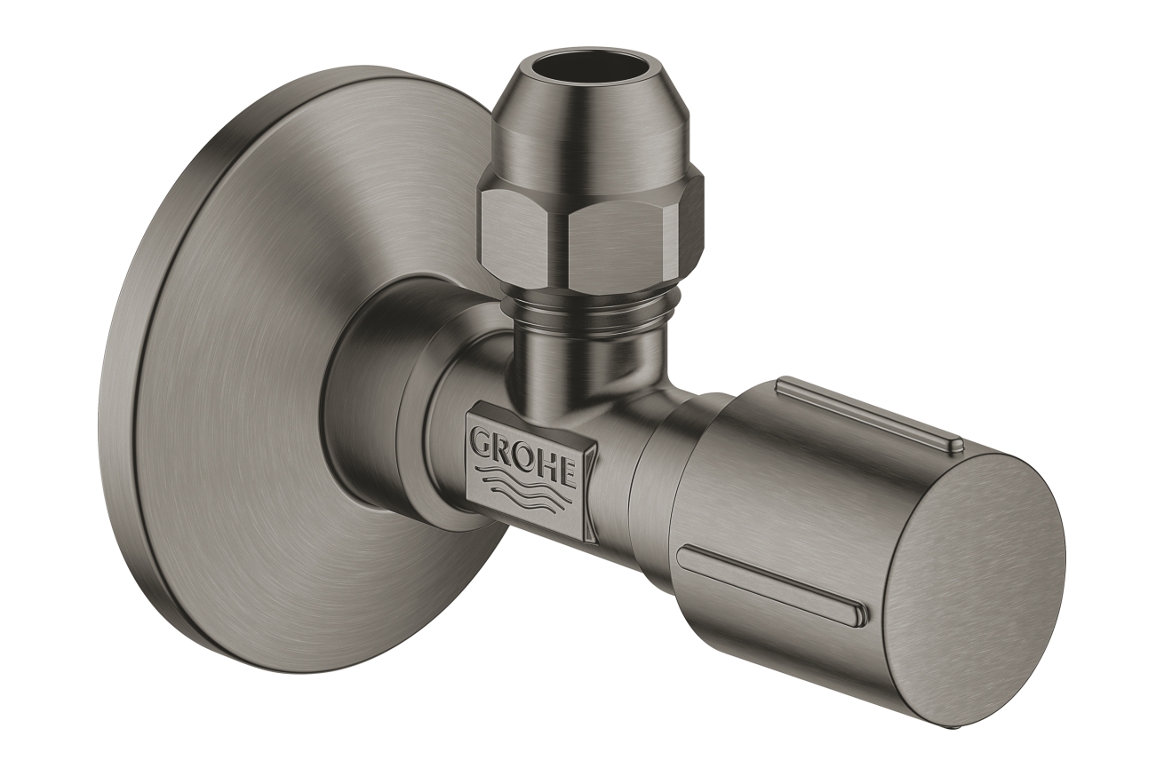 Вентиль угловой GROHE 1/2 дюйма-3/8 дюйма, 1 шт, темный графит, матовый (22039AL0)