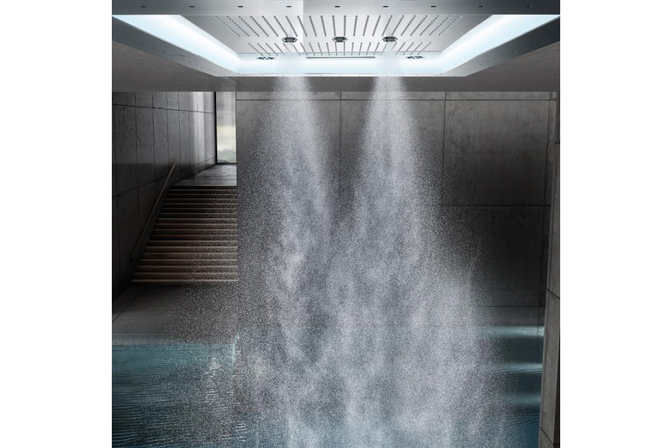 Потолочный душ с 6+ режимами струи и с подсветкой, GROHE Rainshower F-Series 40, хром, (26373001)