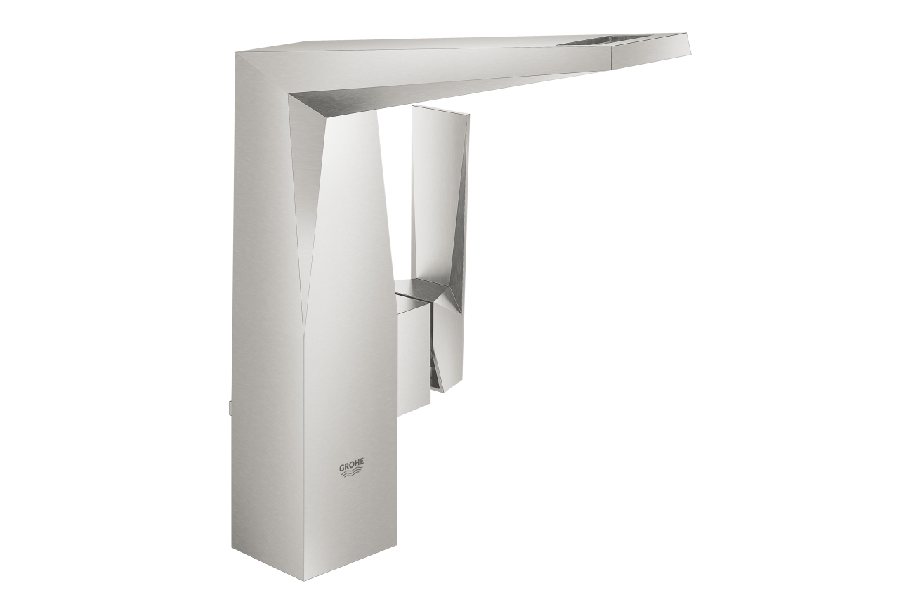 Смеситель для раковины GROHE Allure Brilliant с высоким изливом, с донным клапаном, суперсталь (23109DC0)