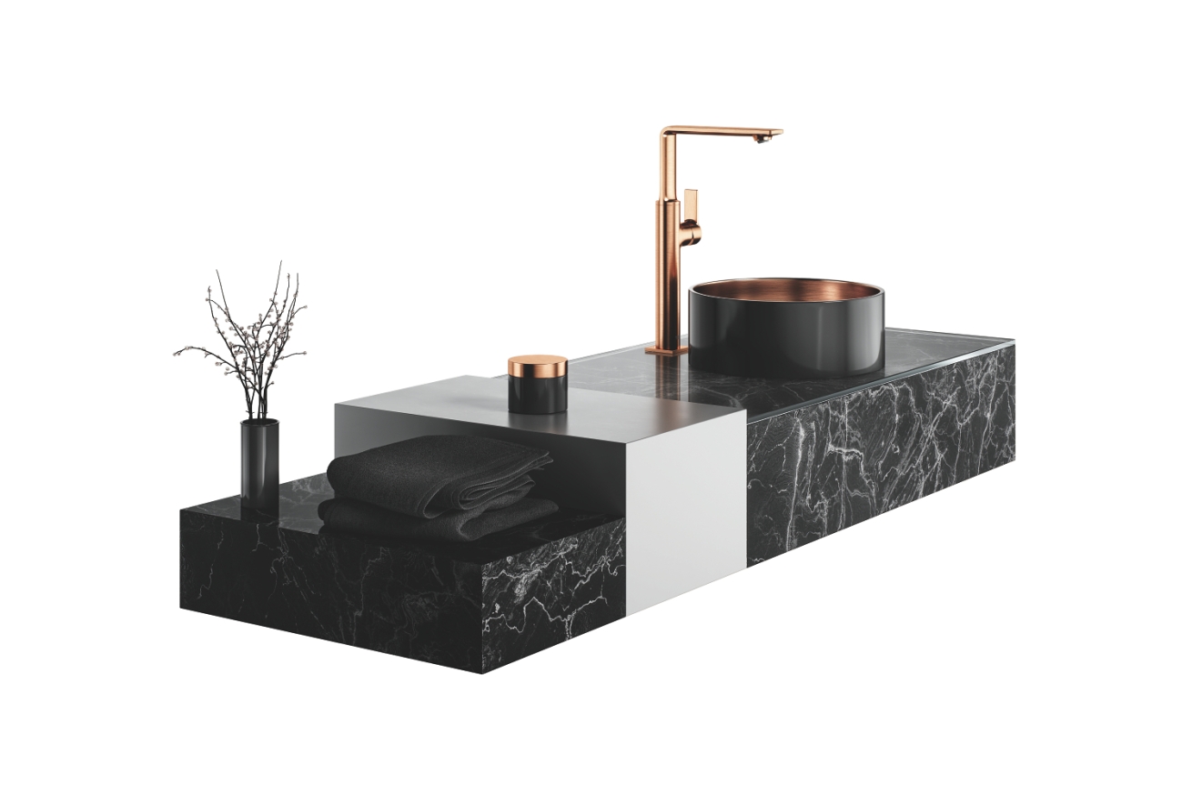 Смеситель для раковины GROHE Allure без донного клапана, XL-Size, теплый закат матовый (23403DL1)