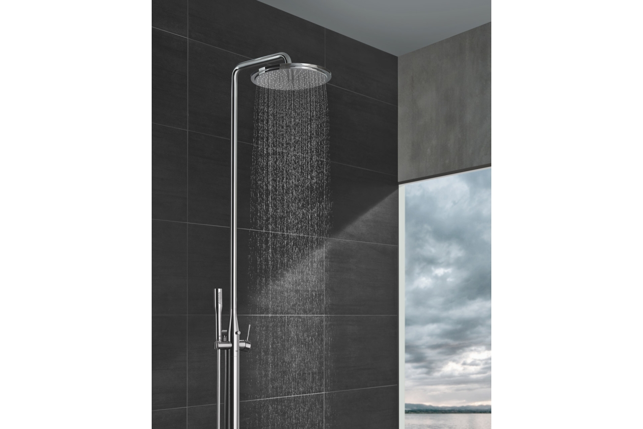Душевая система GROHE Essence New с однорычажным смесителем, хром (23741001)