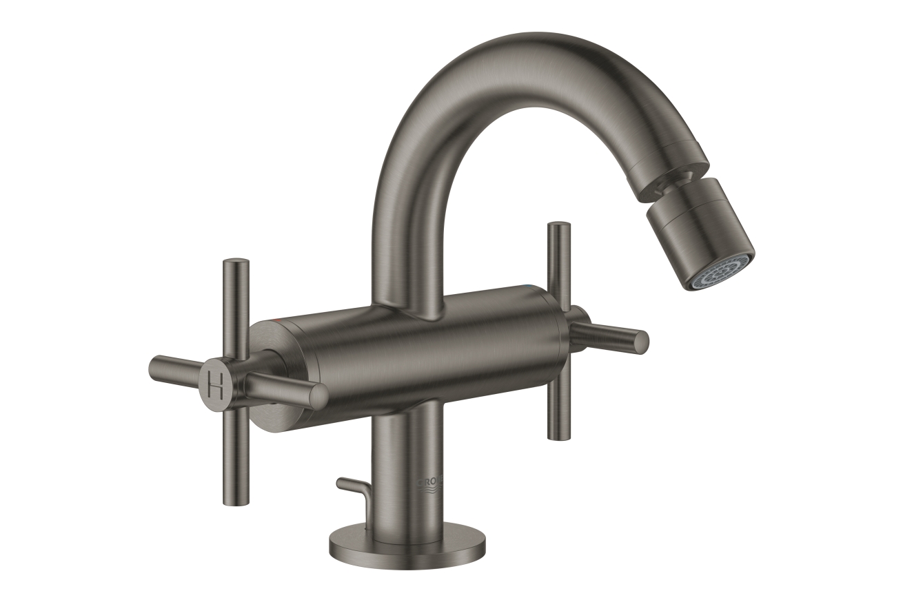 Смеситель для биде GROHE Atrio двухвентильный, темный графит матовый (24027AL3)